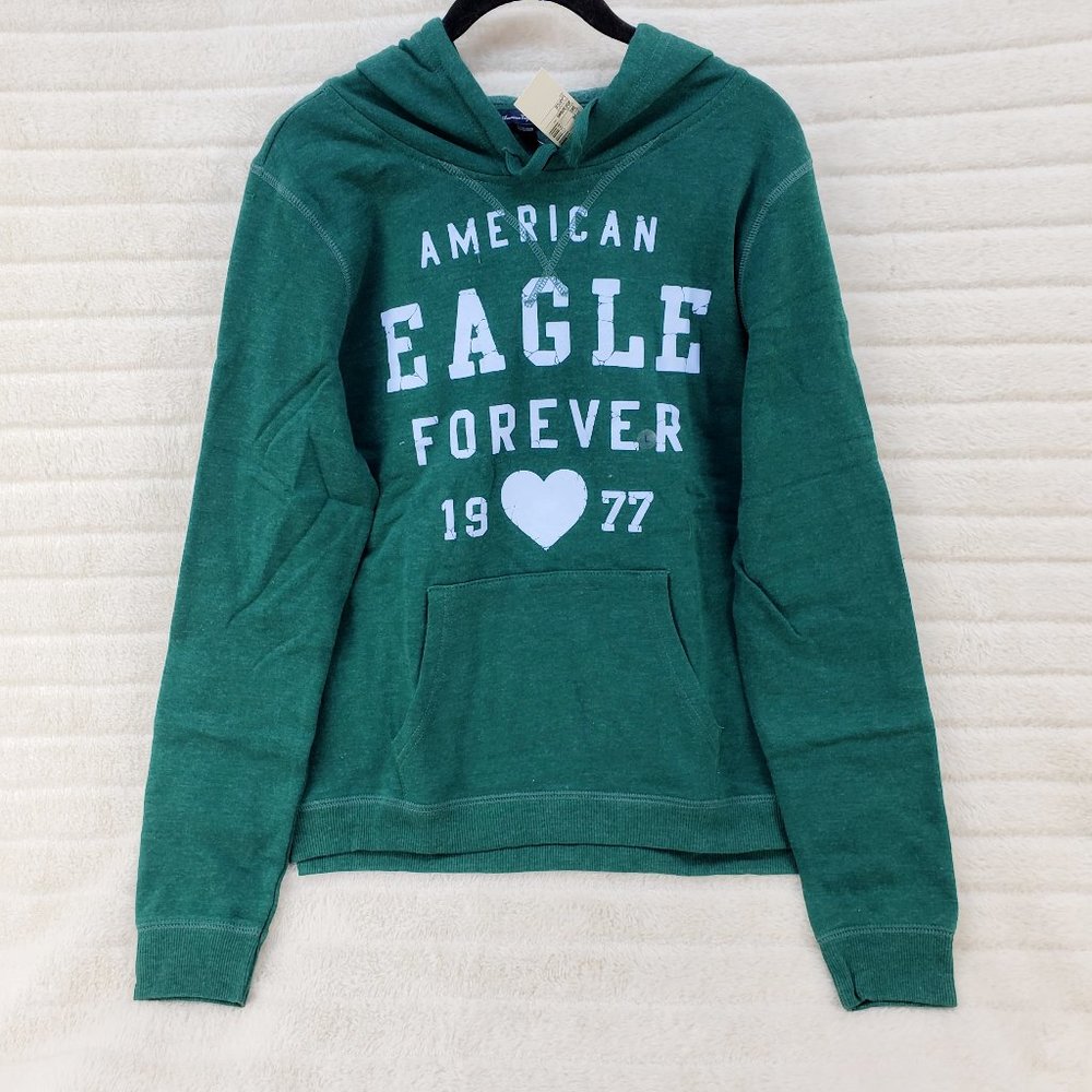 American Eagle Graphic Print Hoodie Sweatshirt Brand New